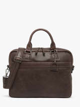 1 Compartment Spider Business Bag  With 15" Laptop Sleeve Etrier Brown spider ESPI8021