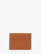 Leather Wallet Oil Etrier Brown oil EOIL438