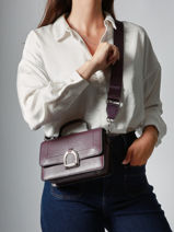Small Leather Altesse Crossbody Bag Etrier Violet altesse EALT048S-vue-porte