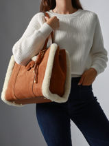 Cabas M Alpin Cuir Etrier Marron alpin EALP140M-vue-porte