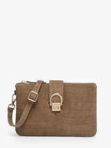 Shoulder Bag Equestre Croco Leather Etrier Brown equestre croco EECQ0143