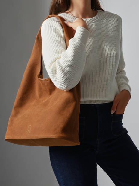 Hobo L Cavalier Nubuck Leather Etrier Beige cavalier nubuck ECAN154L other view 1